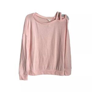 Aeropostale Pink Long Sleeve Cold Shoulder Sweater NEW Women's